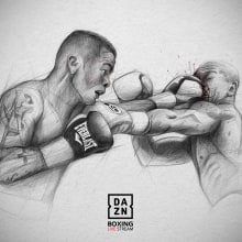 Project for DAZN. (Boxing). Traditional illustration, Drawing, and Digital Drawing project by Andrés Sánchez Art - 01.23.2021