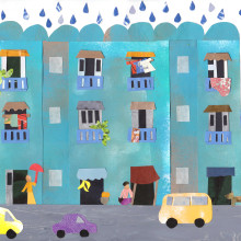 Yangon- Temporada de lluvias. Colagem projeto de Caroline Raab - 23.01.2021