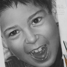 "Tiago 4", Grafito sobre papel. Traditional illustration, Pencil Drawing, Drawing, Portrait Drawing, and Realistic Drawing project by Néstor Canavarro - 01.28.2021