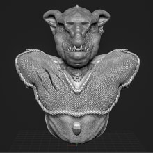 Busto de Goblin realizado en Zbrush. Un proyecto de Modelado 3D de Miguel Roda - 22.07.2020