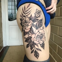 Mi Proyecto del curso: Tatuaje botánico con puntillismo. Un projet de Conception de tatouage de Julia Filipone - 01.02.2021