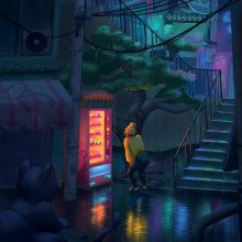 City at night Ein Projekt aus dem Bereich Digitale Illustration von Johanna Mesa Ramos - 02.02.2021