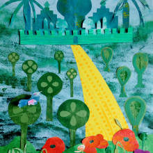 My exciting journey to the Emerald City of Oz. Traditional illustration, Collage, and Paper Craft project by Rossitsa Minovska-Devedzhieva - 12.23.2020