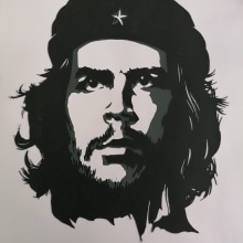 Ernesto Che Guevara Retratos 3D con capas de papel. Paper Craft project by Carlos Villamil - 02.07.2021