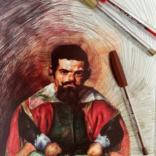 Copia de Velázquez. Desenho, e Desenho artístico projeto de Alonso Palomino - 08.02.2021