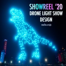 Drone Light Show Design - Showreel 2020. Cinema, Vídeo e TV, 3D, Eventos, Animação 3D, e 3D Design projeto de Nacho Cruje Design - 08.02.2021
