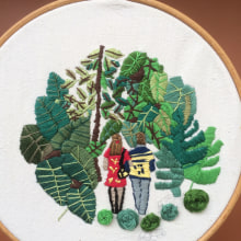 My project in Introduction to Botanical Embroidery course. Un proyecto de Bordado de Margarida Vasconcelos - 08.02.2021