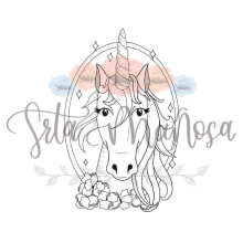 Carlota unicornio. Design gráfico projeto de Lara Quijada Segovia - 09.02.2021
