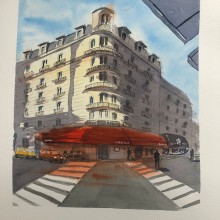 Mi Proyecto del curso: Dibujo arquitectónico con acuarela y tinta. Watercolor Painting project by Paqui Martín - 02.09.2021