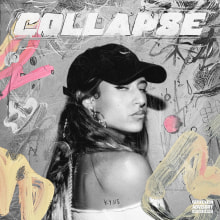 KYNE - COLLAPSE / MIXTAPE COVER. Design, Traditional illustration, Graphic Design, Painting, and Collage project by Rachel Demetz - 04.20.2020