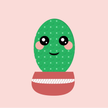 Gráficos vectoriales SVG | Crecimiento de un cactus bebé. Animation, Graphic Design, Web Development, and CSS project by Nayeli Jordan - 02.10.2021