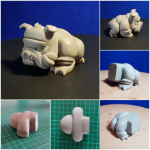 Bulldrog (bulldog/bullfrog). Escultura, e Design de brinquedos projeto de Abrie Pieterse - 11.02.2021