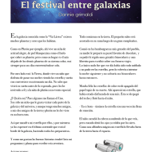 El festival entre galaxias. Editorial Design, Graphic Design, Writing, Narrative, and Editorial Illustration project by Dannie Grimaldi - 02.11.2021