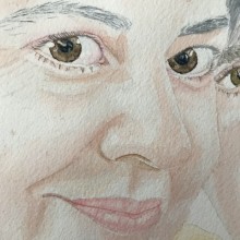 Retrato por 25 años de amor. Un proyecto de Pintura a la acuarela e Ilustración de retrato de Carolina Salazar Rincón - 02.09.2020