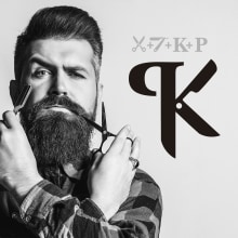 Logotipo de barber shop. Br, ing e Identidade, Design de logotipo, e Desenho tipográfico projeto de kike Rodríguez López - 19.02.2021