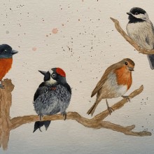 My project in Artistic Watercolor Techniques for Illustrating Birds course. Pintura em aquarela projeto de Lize Verweij - 24.02.2021