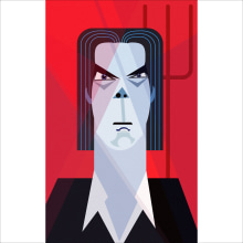 Nick Cave. Traditional illustration, Vector Illustration, Portrait Illustration, and Digital Drawing project by lynkalogirou - 02.27.2021