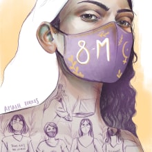 8M . Een project van Traditionele illustratie, Digitale illustratie y Portretillustratie van Amalia Torres - 28.02.2021