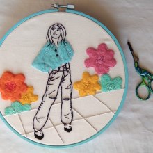 My project in Figurative Fashion Embroidery with Needle Felting course. Artesanato projeto de Marie ROUSSEL - 01.03.2021