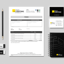 Material corporativo Maslighting LED. Br, ing, Identit, Graphic Design, and Marketing project by Gabriela López Méndez - 03.02.2021