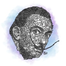 Retratos doodle (doodleportraits). Un projet de Illustration traditionnelle, Illustration numérique et Illustration de portrait de Edu Morente - 03.03.2021