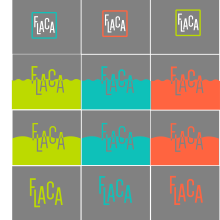 Propuestas de logotipos y mockup. FLACA, bebida alcohólica carbonatada. Un proyecto de Diseño de María Corina Molina - 03.03.2021