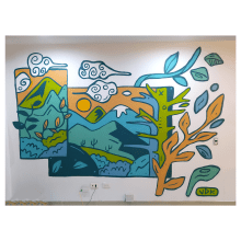 Landscape mural 2021. Un proyecto de Ilustración tradicional y Pintura de Varduk Varduk - 04.03.2021