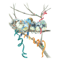 Proyecto de ilustración de un poemario llamado "Aves migratorias" en acuarela. Editorial Illustration project by Elena de Yarza - 06.01.2020