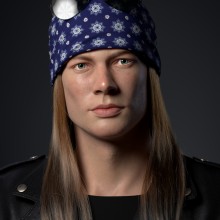 Axl Rose, 1987.. 3D, and 3D Modeling project by Pablo Pepe - 03.07.2021