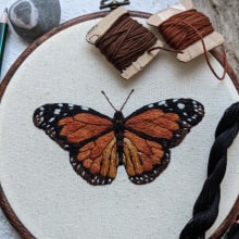 My project in Realistic Embroidery Techniques course. Embroider project by Maddy Edgington - 03.08.2021