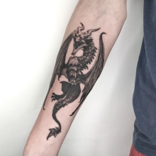Tatuajes de dragones y serpientes. Un proyecto de Diseño de tatuajes de Mazvtier - 08.03.2021