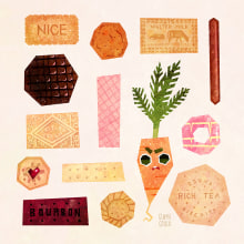 Biscuits. Traditional illustration, Digital Illustration, Children's Illustration, and Editorial Illustration project by Gemma Gould - 03.09.2021