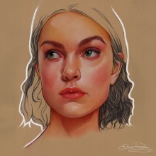 Pastel y lapiz proceso. Un proyecto de Ilustración, Creatividad, Ilustración de retrato y Dibujo de Retrato de Elena Pancorbo - 11.03.2021