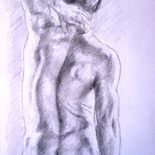 Mi Proyecto del curso: Dibujo de la figura humana en movimiento. Modelado de espalda. Pencil Drawing, Portrait Drawing, and Artistic Drawing project by Oscar Sacchi - 03.12.2021