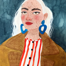NINA. Un progetto di Illustrazione tradizionale, Fashion design, Pittura ad acquerello e Disegno di ritratti di Valentina Armstrong - 16.03.2021