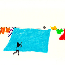 Primera llamada - Ilustración seleccionada para "The Children-Spectators" para la Feria del Libro Infantil en Bologna, Italia. Traditional illustration project by Fátima Ordinola - 03.11.2021