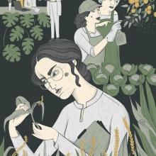 Día de la Mujer, regalo a las trabajadoras. Un proyecto de Ilustración tradicional, Ilustración botánica e Ilustración naturalista				 de Olalla Ruiz - 08.03.2021
