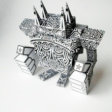 Giant Robot (Papertoy). Un proyecto de Ilustración tradicional y Diseño gráfico de Matacho Descorp - 01.01.2008