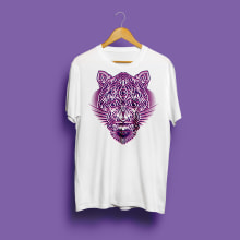 Tiger T-Shirt. Un proyecto de Diseño e Ilustración tradicional de Matacho Descorp - 01.01.2020