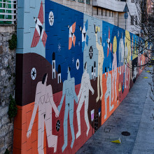 Calles con ARTE en Bilbao La Vieja. Un proyecto de Diseño, Ilustración, Arte urbano, Dibujo, Dibujo artístico y Dibujo anatómico de Eder Moreno Pérez - 08.03.2021