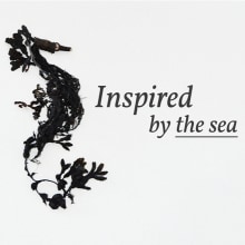 Inspired by the sea | Ilustraciones con objetos encontrados. Ilustração tradicional, Fotografia, e Direção de arte projeto de Jessica Cidrás - 23.03.2021