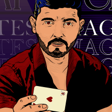 Mago Presents: Mauro Marques - The greatest Magician. Traditional illustration, Vector Illustration, and Digital Illustration project by Paulo Macedo - 03.23.2021