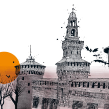 POPPING UP MILANO. Ilustração tradicional, Animação 2D e Ilustração arquitetônica projeto de Carlo Stanga - 24.03.2021