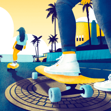 Skaters. Traditional illustration, Graphic Design, and Digital Illustration project by Alendro Estudio - 03.24.2021