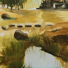 Meu projeto do curso: Paisagens naturais em aquarela. Un proyecto de Pintura a la acuarela de Talita Anjos - 26.03.2021