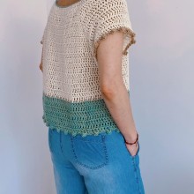 Mi Proyecto del curso:  Top-down: prendas a crochet de una sola pieza. Crochet project by Giana Devoto - 03.26.2021
