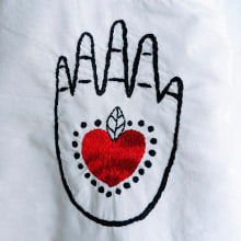 My Tattoo Shirt. Embroider, Textile Illustration, Upc, and cling project by Claudia Dominguez - 03.26.2021
