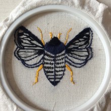 My first embroidery moth. Un proyecto de Bordado de Ariadna Uxue Palomino Ylla - 27.03.2021