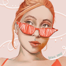 I don’t need your opinion . Traditional illustration, Digital Illustration, and Portrait Illustration project by Amalia Torres - 03.30.2021