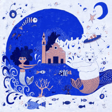 Florence mermaids. Un proyecto de Ilustración digital, Dibujo artístico, Ilustración infantil y Dibujo digital de maria moriani poli - 31.03.2021